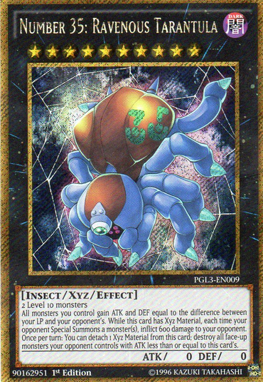 Number 35: Ravenous Tarantula [PGL3-EN009] Gold Secret Rare 