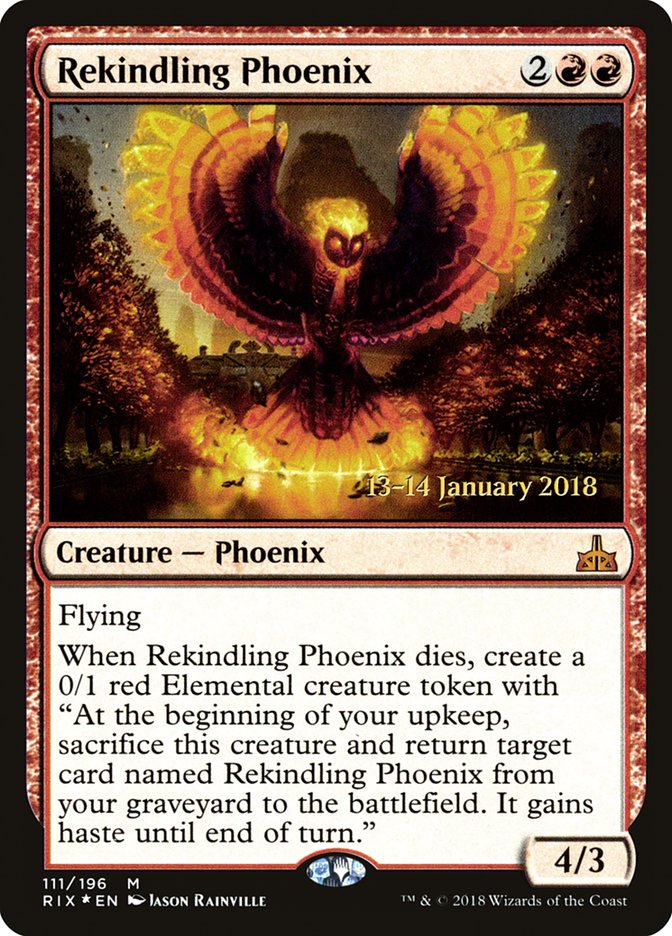 Rekindling Phoenix [Rivals of Ixalan Prerelease Promos] 