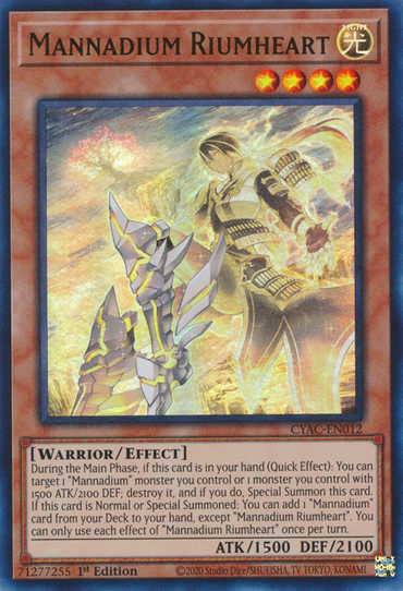 Mannadium Riumheart [CYAC-EN012] Ultra Rare 
