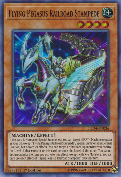 Flying Pegasus Railroad Stampede [LED4-EN036] Super Rare 