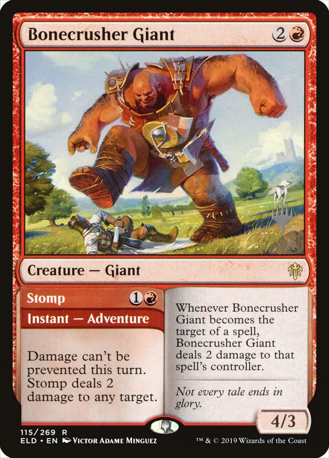 Bonecrusher Giant // Stomp (Promo Pack) [Throne of Eldraine Promos] 