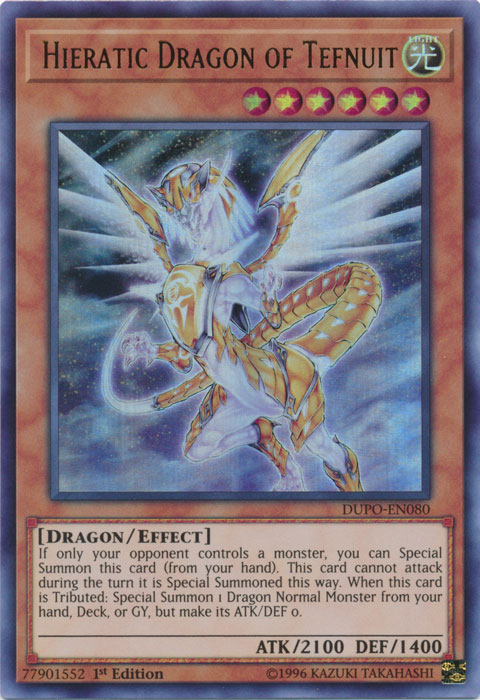 Hieratic Dragon of Tefnuit [DUPO-EN080] Ultra Rare 