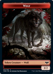 Wolf (011) // Spirit (002) Double-Sided Token [Innistrad: Crimson Vow Tokens] 