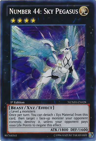 Number 44: Sky Pegasus [NUMH-EN028] Secret Rare 