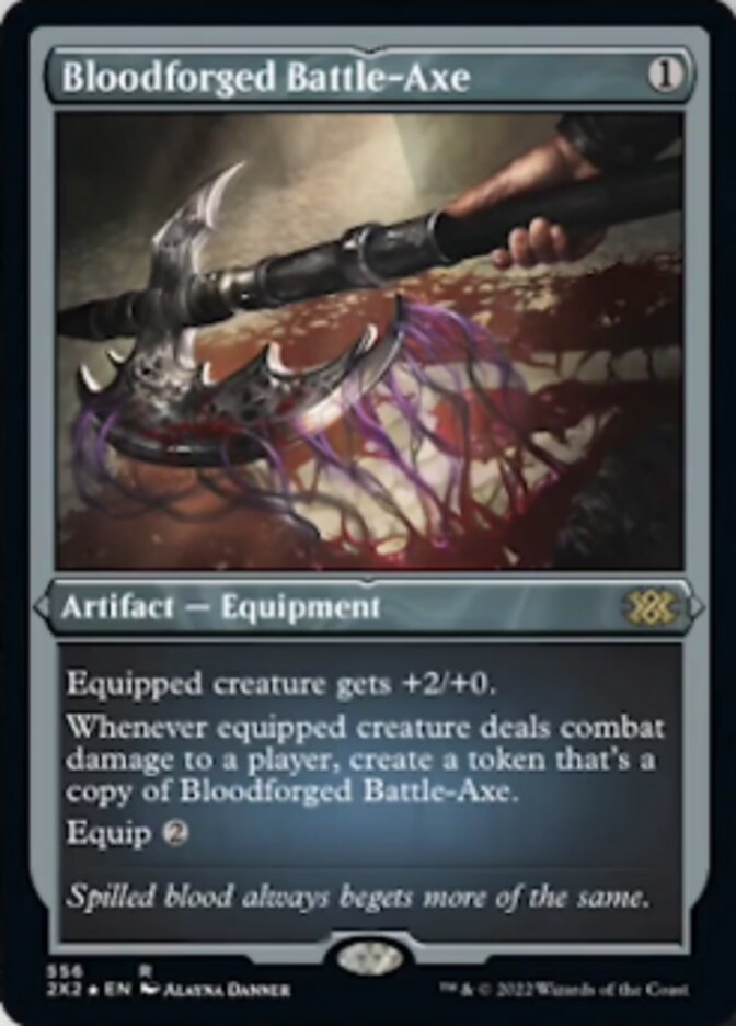 Bloodforged Battle-Axe (Foil Etched) [Double Masters 2022] 