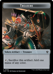Thopter // Treasure Double-Sided Token [Murders at Karlov Manor Commander Tokens] 