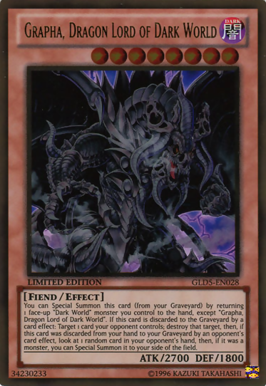 Grapha, Dragon Lord of Dark World [GLD5-EN028] Gold Rare 