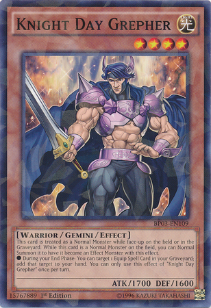 Knight Day Grepher [BP03-EN109] Shatterfoil Rare 