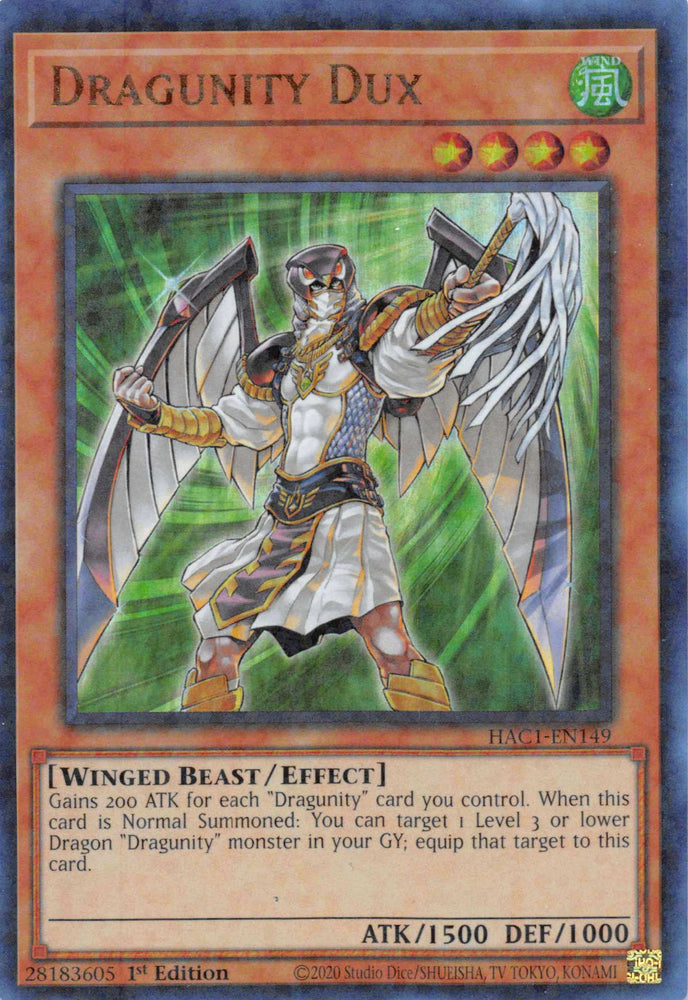 Dragunity Dux (Duel Terminal) [HAC1-EN149] Parallel Rare 