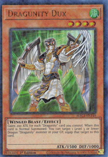 Dragunity Dux (Duel Terminal) [HAC1-EN149] Parallel Rare 