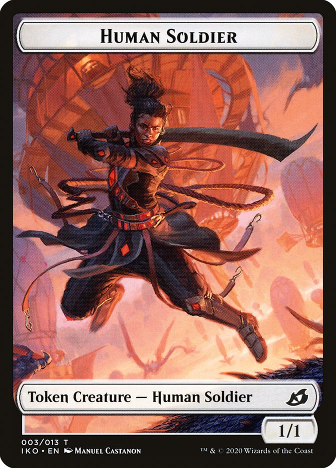 Human Soldier Token (003/013) [Ikoria: Lair of Behemoths Tokens] 