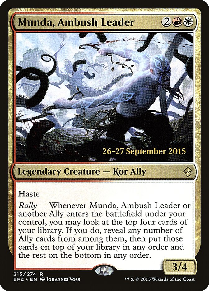 Munda, Ambush Leader [Battle for Zendikar Prerelease Promos] 