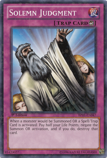 Solemn Judgment [BP01-EN047] Starfoil Rare 