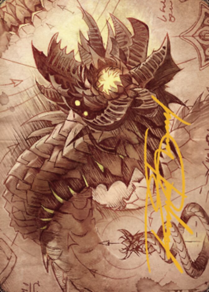 Wurmcoil Engine Art Card (Gold-Stamped Signature) [The Brothers' War Art Series] 