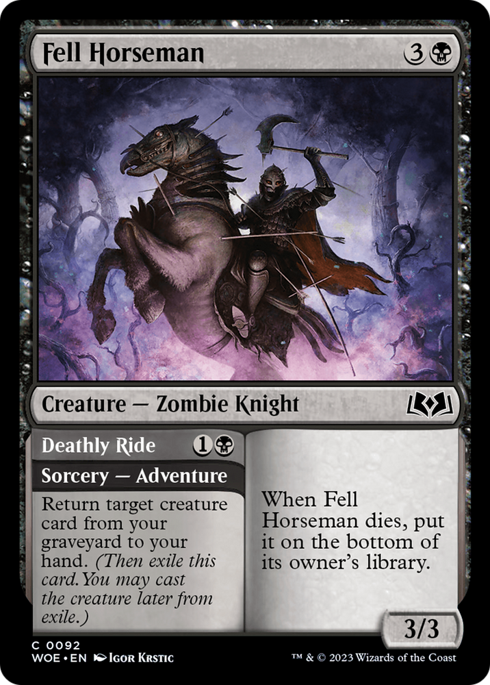 Fell Horseman // Deathly Ride [Wilds of Eldraine] 