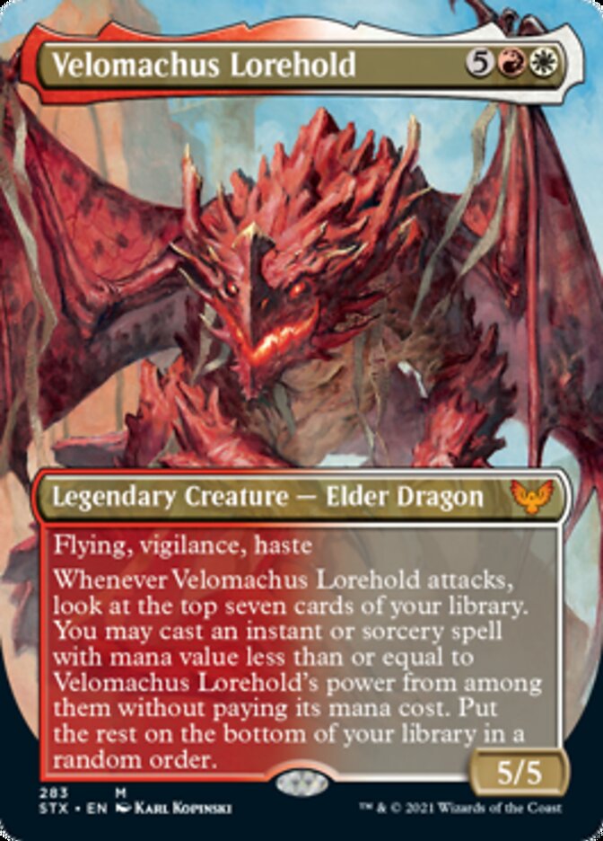 Velomachus Lorehold (Borderless Alternate Art) [Strixhaven: School of Mages] 