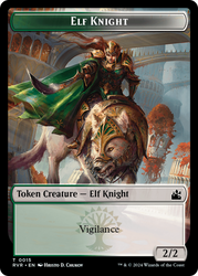 Elf Knight // Bird Illusion Double-Sided Token [Ravnica Remastered Tokens] 