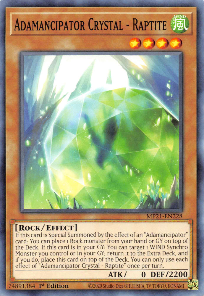 Adamancipator Crystal - Raptite [MP21-EN228] Common 