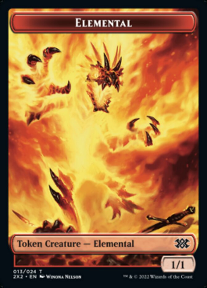 Elemental // Knight Double-Sided Token [Double Masters 2022 Tokens] 