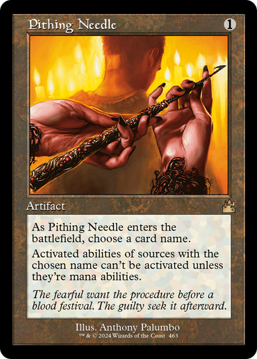 Pithing Needle (Retro Frame) [Ravnica Remastered] 