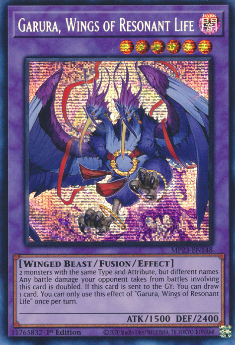 Garura, Wings of Resonant Life [MP23-EN148] Prismatic Secret Rare 