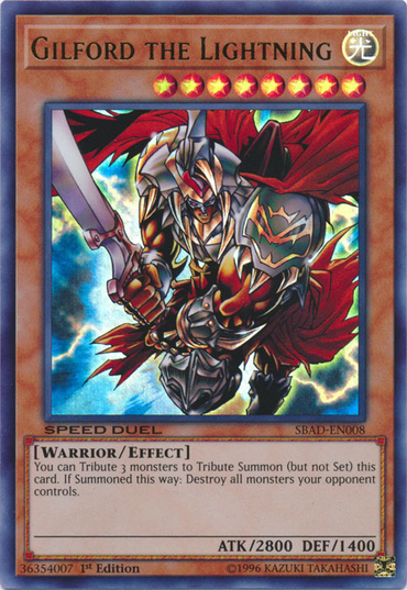 Gilford the Lightning [SBAD-EN008] Ultra Rare 
