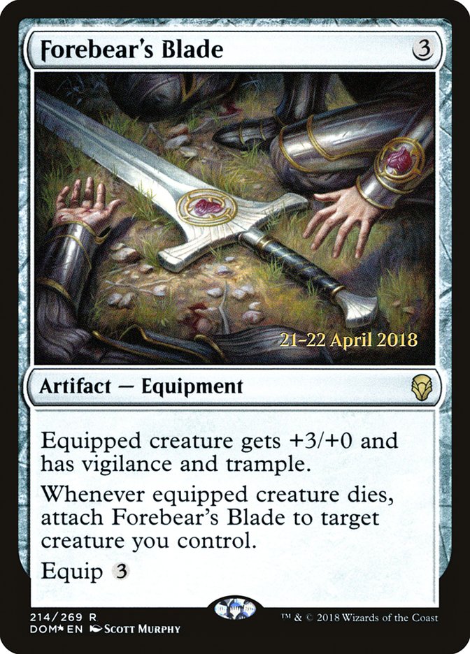 Forebear's Blade [Dominaria Prerelease Promos] 