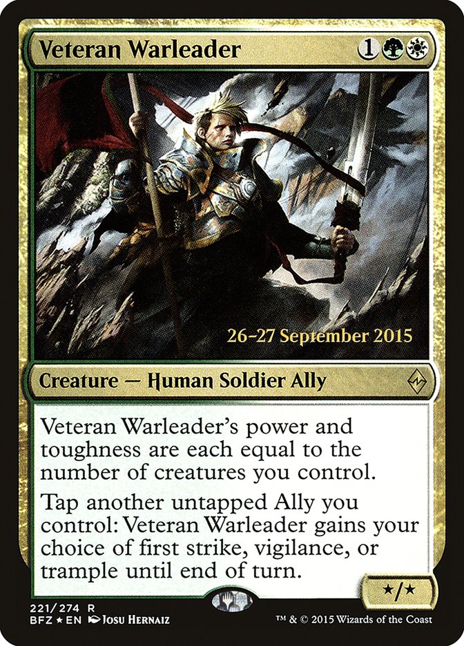 Veteran Warleader [Battle for Zendikar Prerelease Promos]