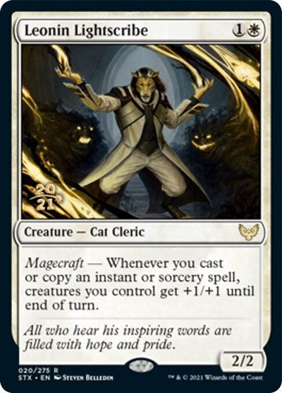 Leonin Lightscribe [Strixhaven: School of Mages Prerelease Promos] 