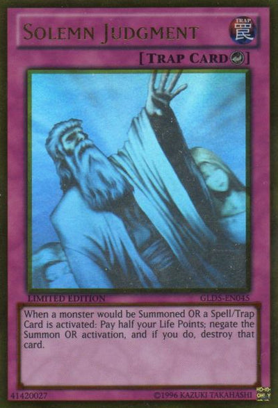 Solemn Judgment [GLD5-EN045] Ghost/Gold Rare 