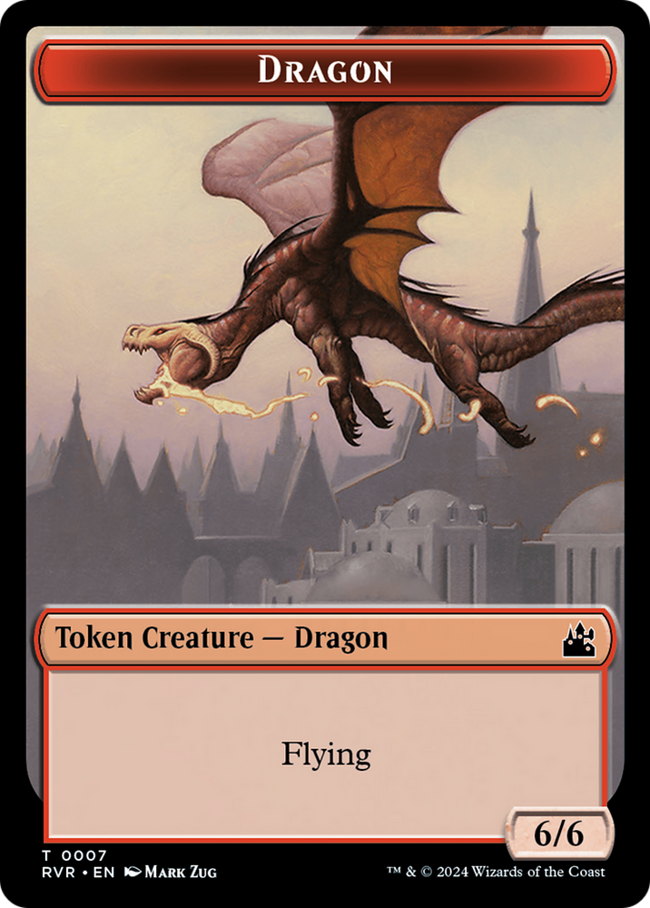 Goblin (0008) // Dragon Double-Sided Token [Ravnica Remastered Tokens] 