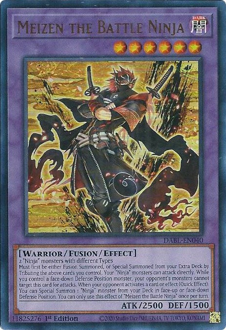 Meizen the Battle Ninja [DABL-EN040] Ultra Rare 
