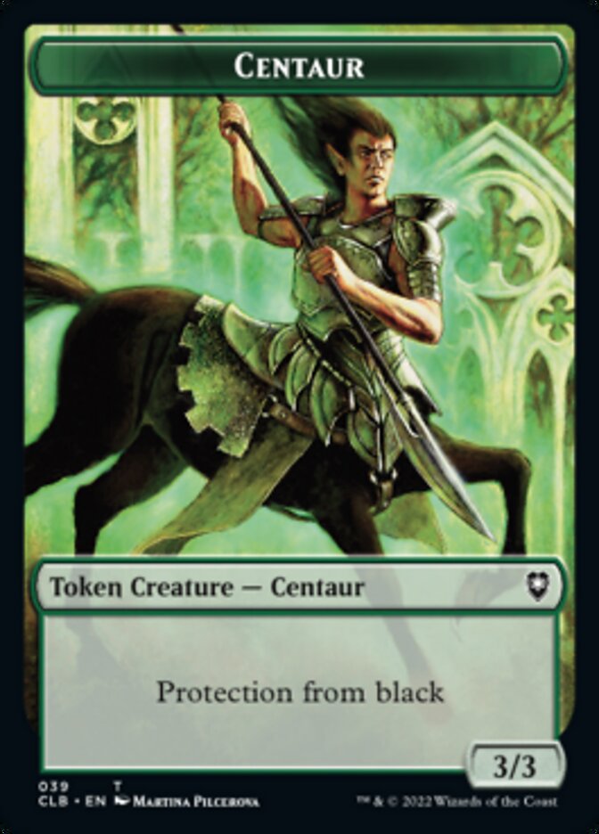 Horror // Centaur Double-Sided Token [Commander Legends: Battle for Baldur's Gate Tokens] 