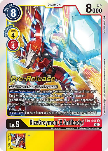 RizeGreymon (X Antibody) [BT9-041] [X Record Pre-Release Promos] 