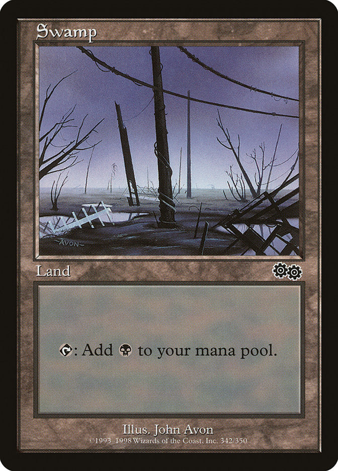 Swamp (342) [Urza's Saga] 