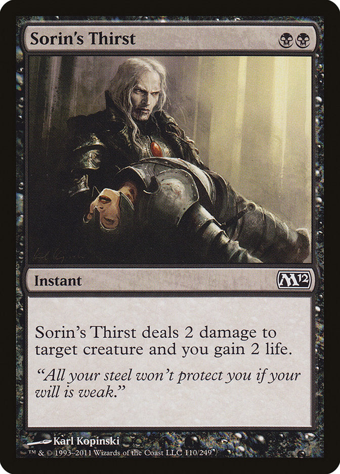 Sorin's Thirst [Magic 2012] 