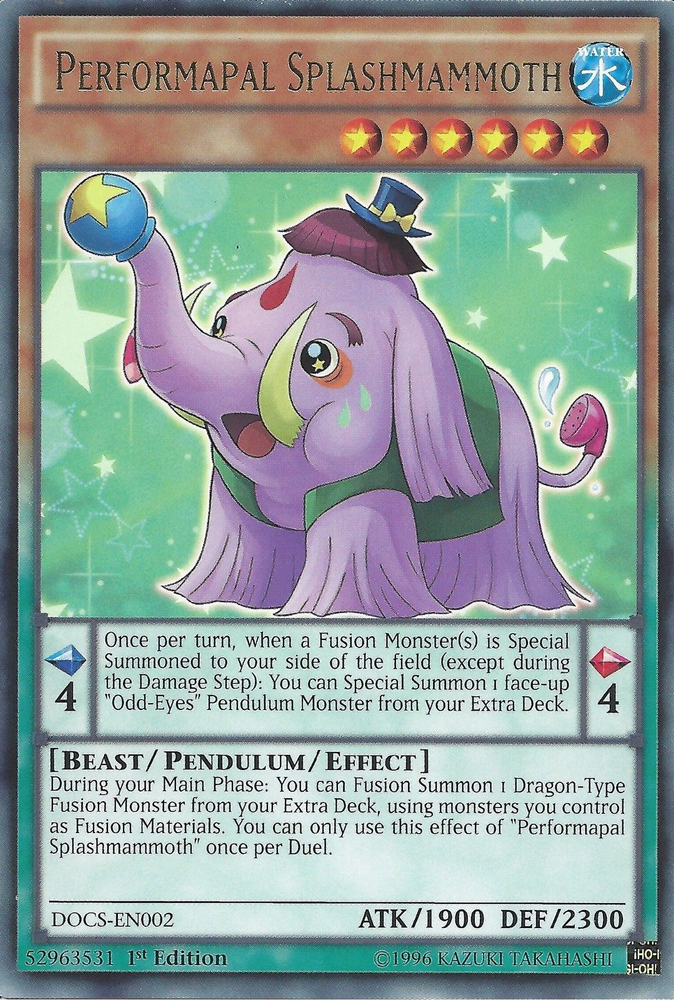 Performapal Splashmammoth [DOCS-EN002] Rare 