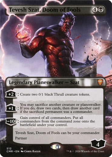 Tevesh Szat, Doom of Fools (Borderless) [Commander Legends] 