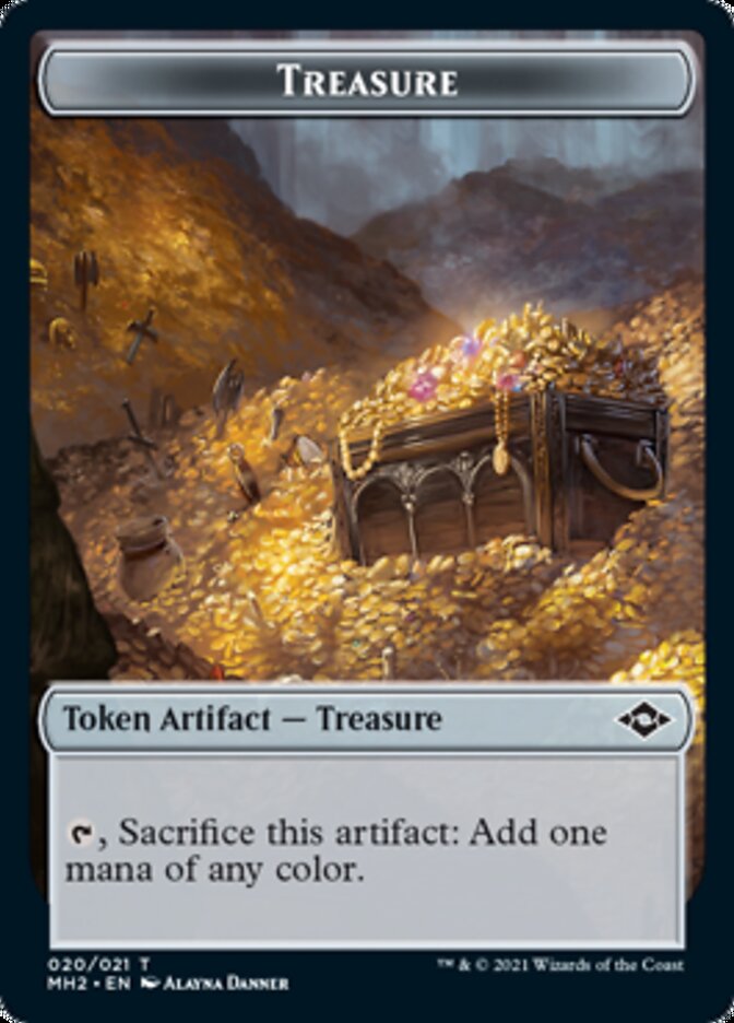 Timeless Witness // Treasure (20) Double-Sided Token [Modern Horizons 2 Tokens] 