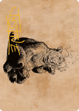 Wilson, Refined Grizzly Art Card (Gold-Stamped Signature) [Commander Legends: Battle for Baldur's Gate Art Series] 