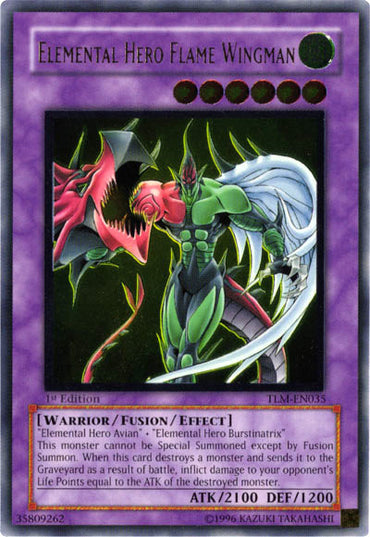 Elemental Hero Flame Wingman [TLM-EN035] Ultimate Rare 