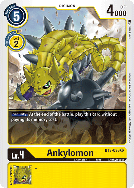 Ankylomon [BT3-036] [Release Special Booster Ver.1.5] 