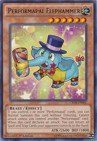 Performapal Elephammer [CROS-EN002] Rare 