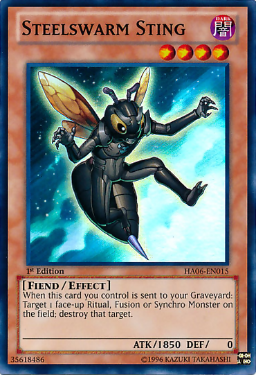 Steelswarm Sting [HA06-EN015] Super Rare 