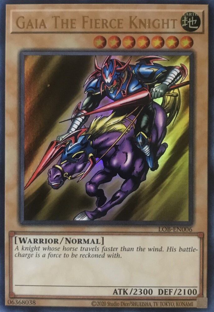 Gaia The Fierce Knight (25th Anniversary) [LOB-EN006] Ultra Rare 