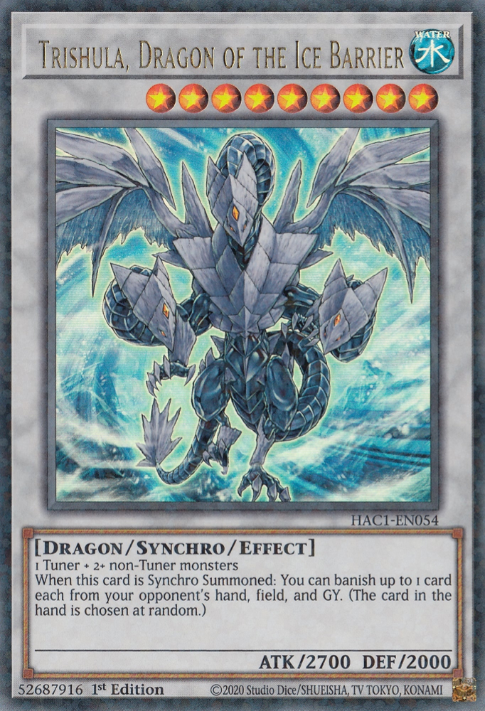Trishula, Dragon of the Ice Barrier (Duel Terminal) [HAC1-EN054] Parallel Rare 