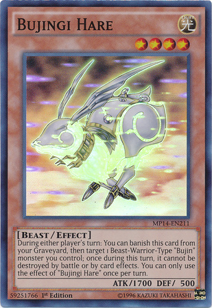 Bujingi Hare [MP14-EN211] Super Rare 