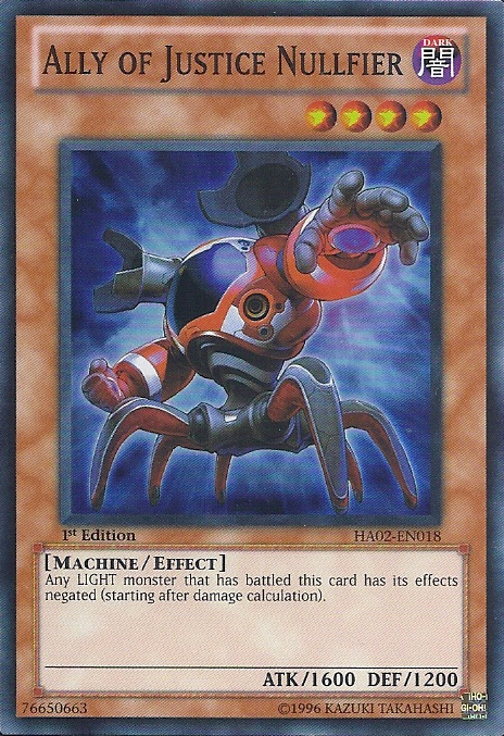 Ally of Justice Nullfier [HA02-EN018] Super Rare 