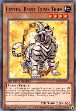 Crystal Beast Topaz Tiger [SGX1-ENF06] Common 
