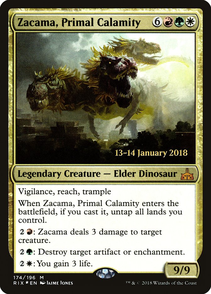 Zacama, Primal Calamity [Rivals of Ixalan Prerelease Promos] 